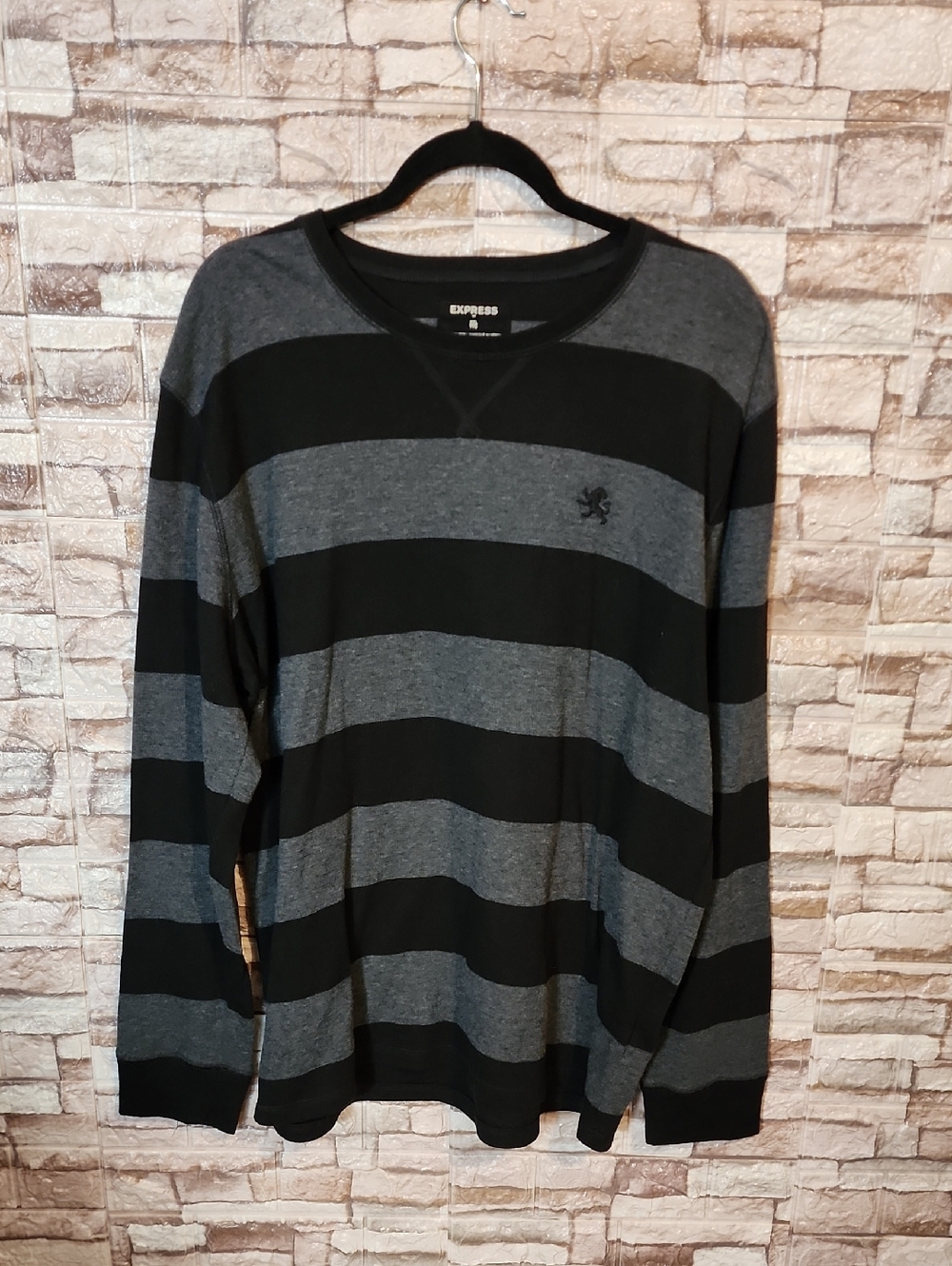 Express Black & Dark Gray Longsleeves Sweaters